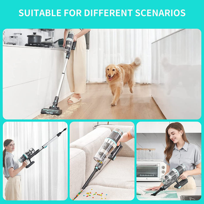 Belife V11 Cordless Stick Vacuum Cleaner,  25Kpa 380W Brushless Motor Up to 50mins Max 6 in 1 Lightweight